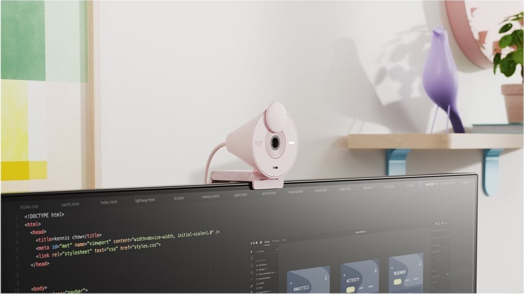 Logitech - Brio 300 - Full Hd Webcam - Rose