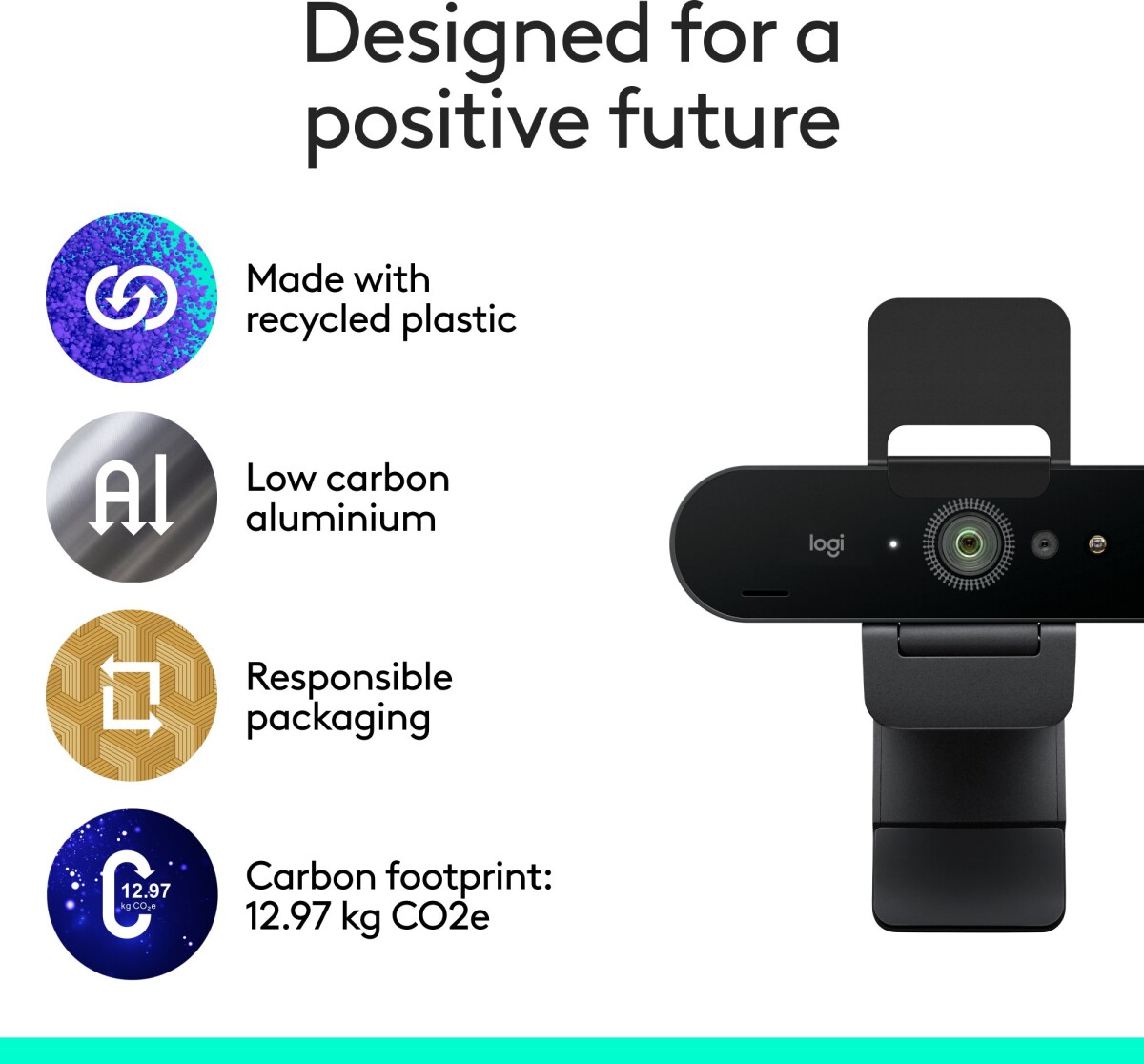 Logitech - Brio 4K Business Webcam - Sort