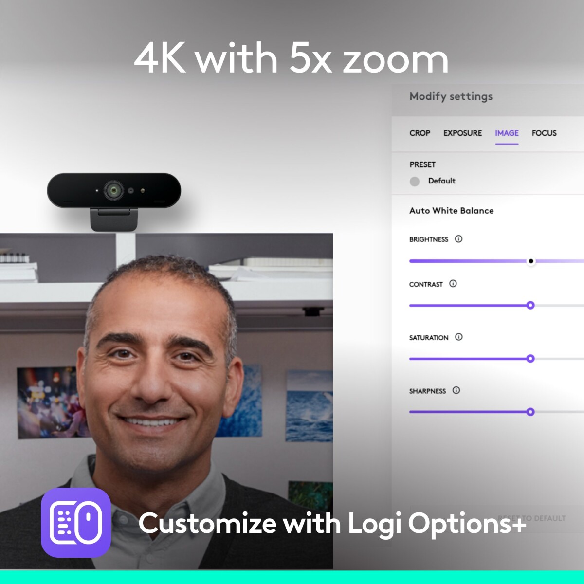 Logitech - Brio 4K Business Webcam - Sort