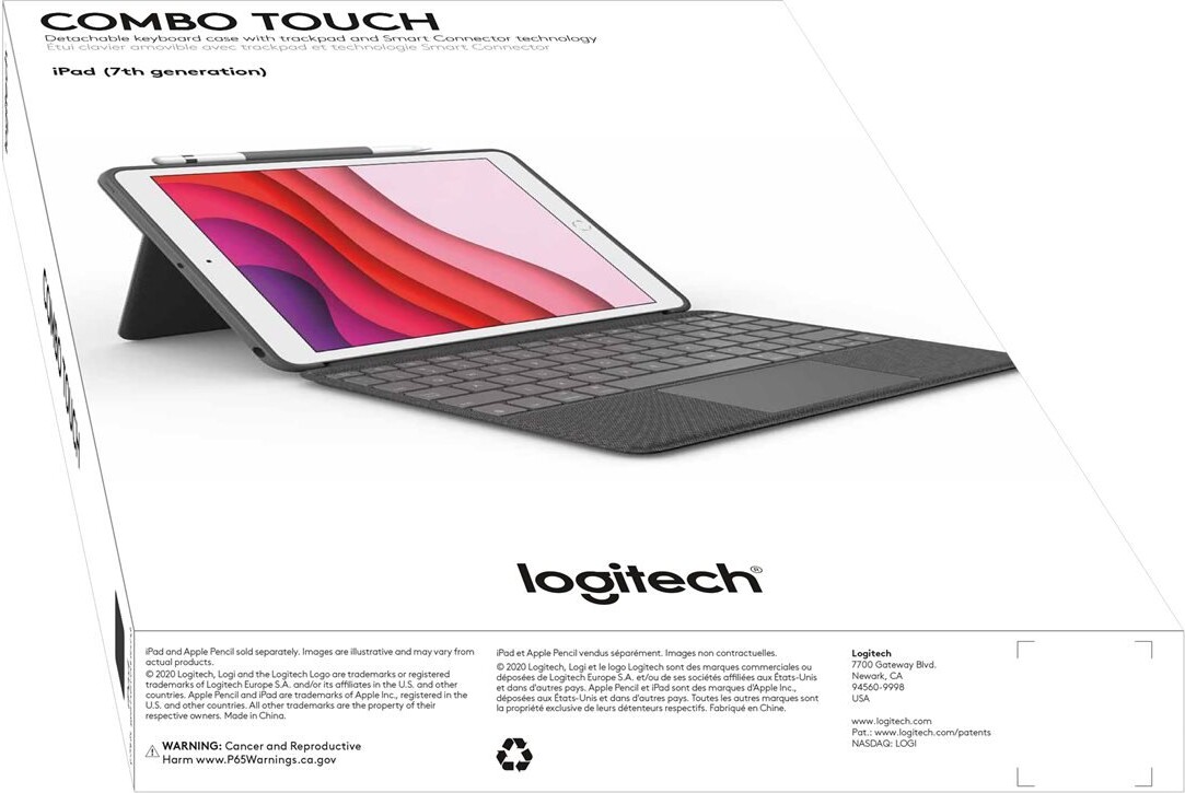 Logitech Combo Touch - Ipad 7Th Gen - Graphite - Nordisk