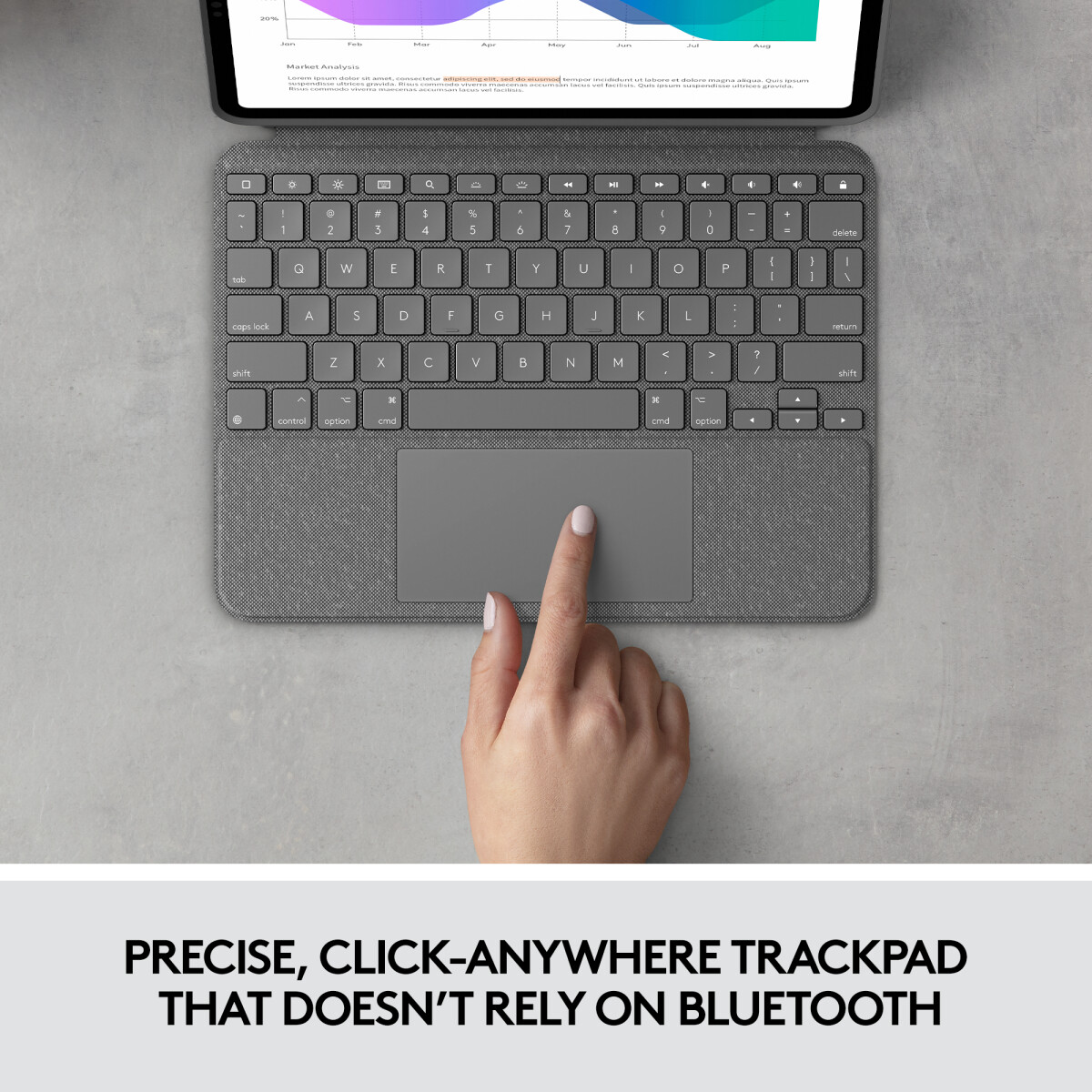 Logitech - Combo Touch Keyboard - Til Ipad Pro Nordic Layout