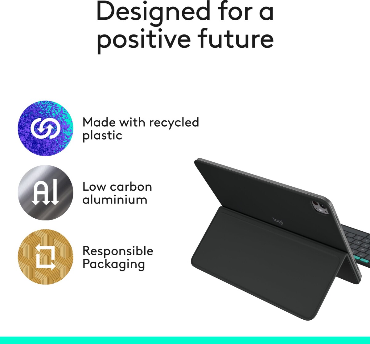 Logitech - Flip Folio Til Ipad Pro Air 13 - Graphite