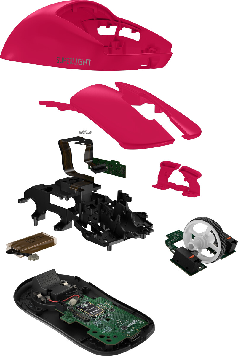 Logitech - G Pro X Superlight 2 Lightspeed Gaming Mus - Magenta