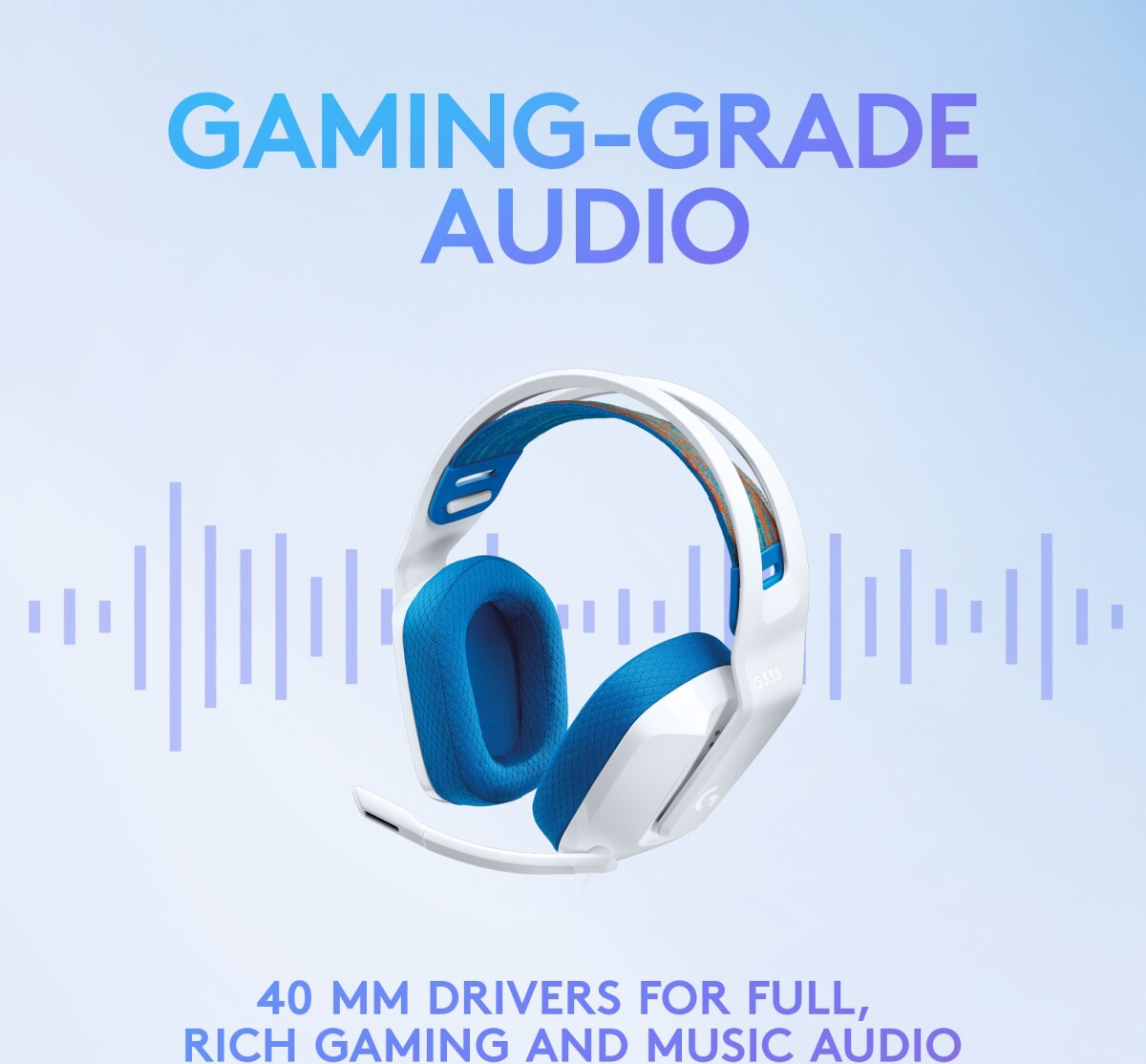 Logitech G335 - Gaming Headset - Hvid