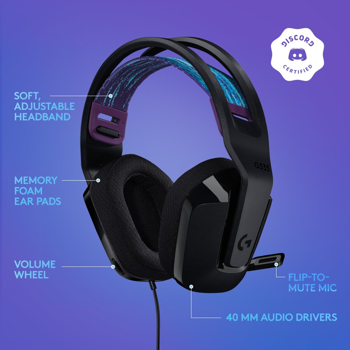 Logitech G335 - Gaming Headset - Sort