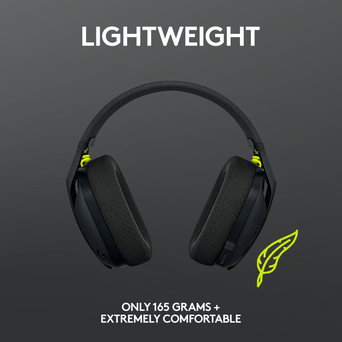 Logitech G435 Lightspeed - Trådløst Gaming Headset - Sort