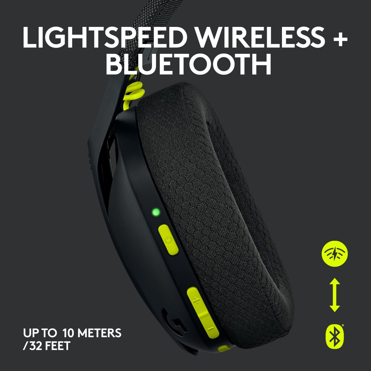 Logitech G435 Lightspeed - Trådløst Gaming Headset - Sort