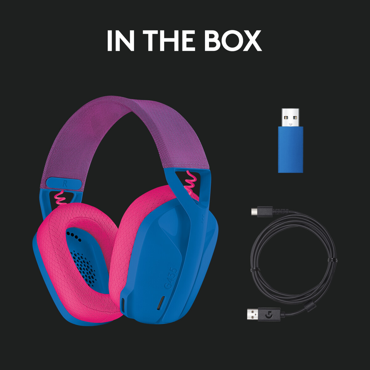 Logitech G435 - Lightspeed Gaming Headset - Blå Lilla