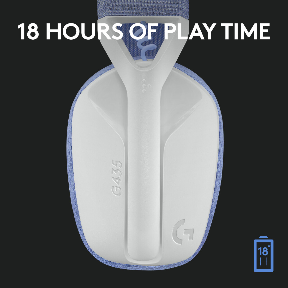 Logitech G435 Lightspeed - Gaming Headset - Hvid