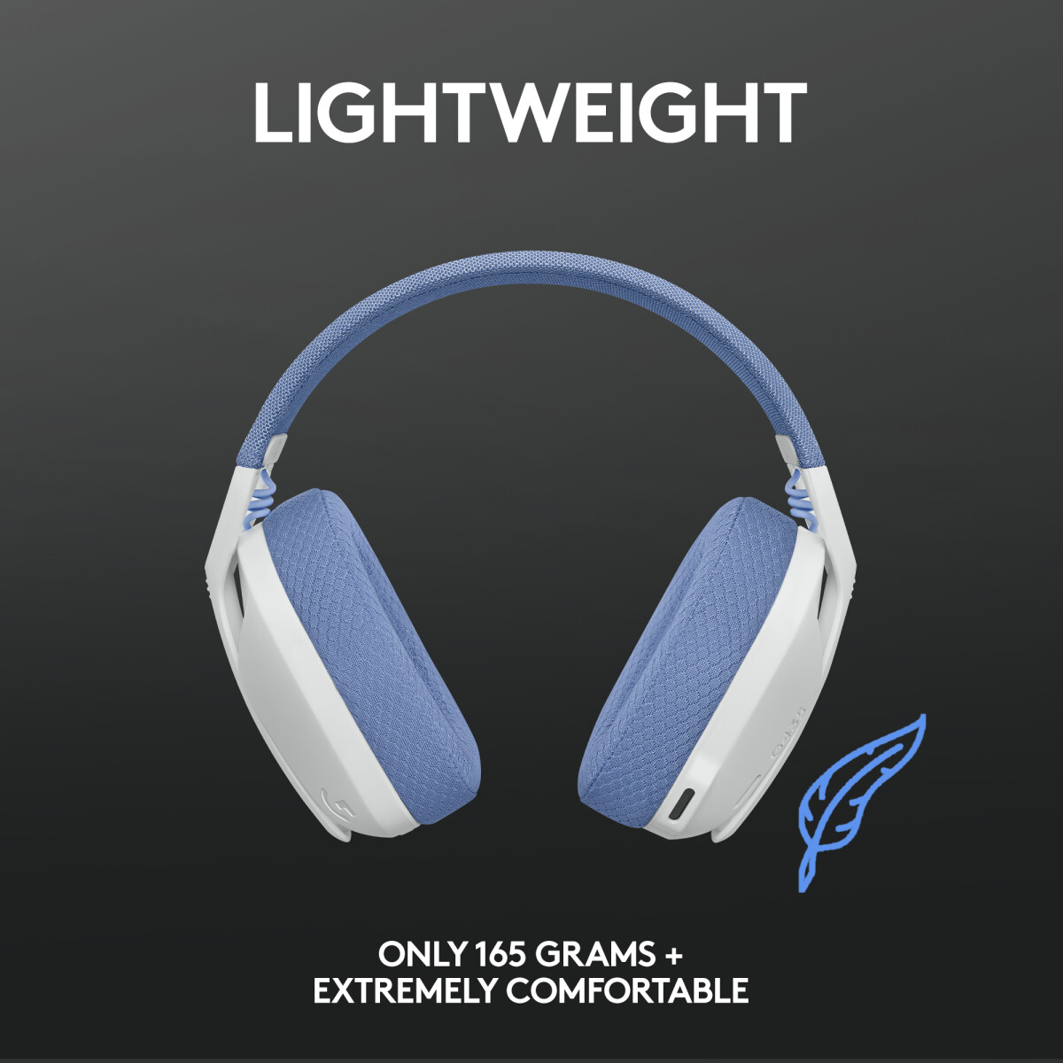 Logitech G435 Lightspeed - Gaming Headset - Hvid