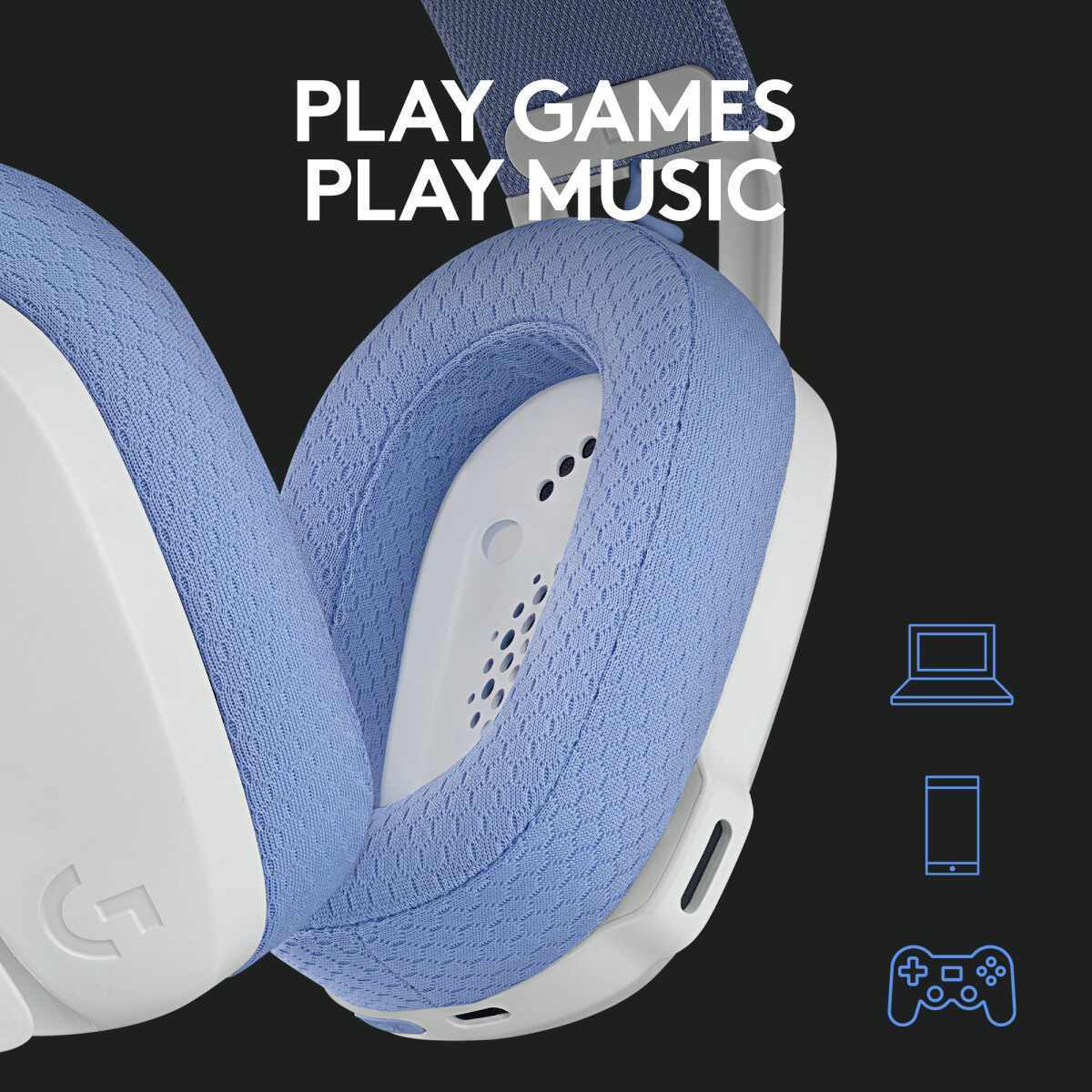 Logitech G435 Lightspeed - Gaming Headset - Hvid