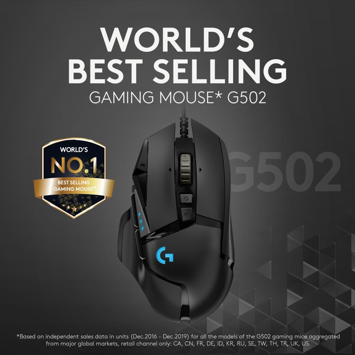 Logitech G502 Hero Gaming Mus Med Høj Ydeevne