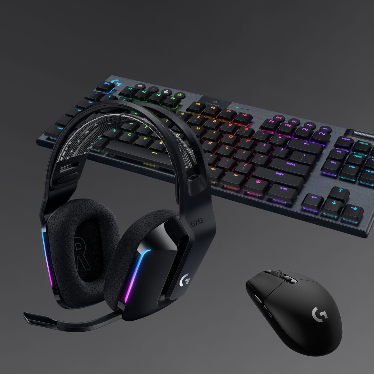 Logitech G733 Lightspeed - Rgb Gaming Headset - Sort
