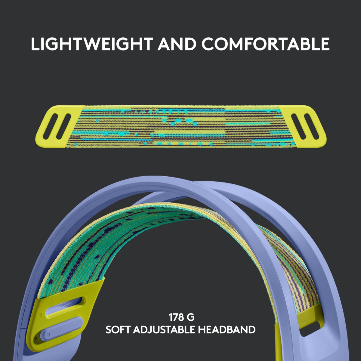 Logitech G733 Lightspeed - Rgb Gaming Headset - Lilla