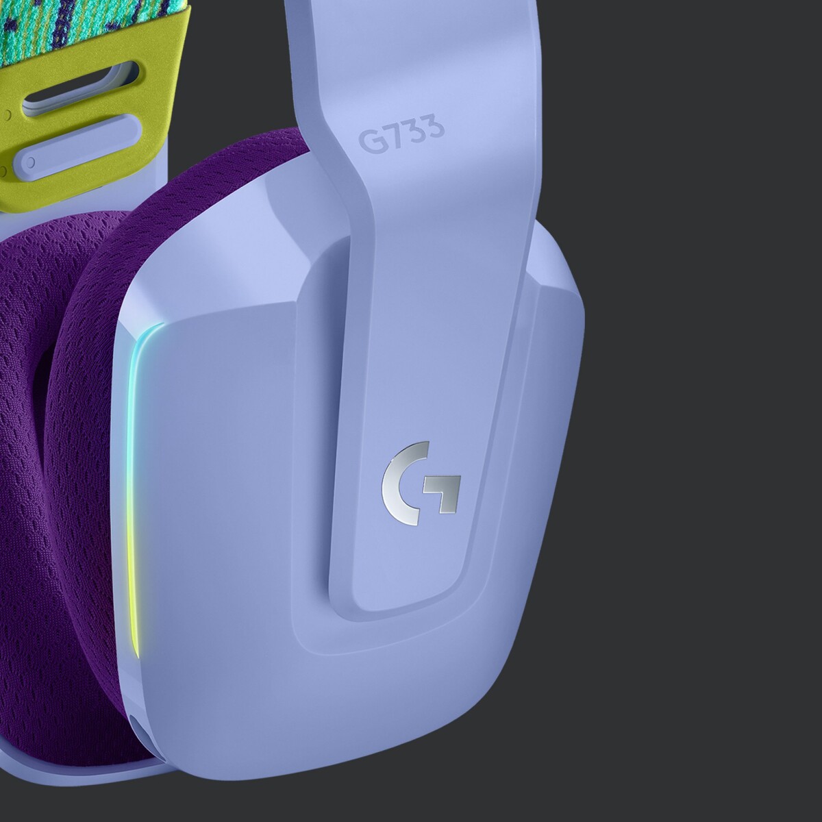 Logitech G733 Lightspeed - Rgb Gaming Headset - Lilla