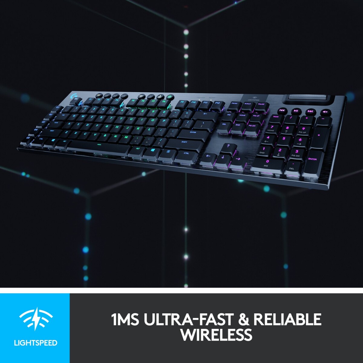 Logitech G915 - Lightspeed Tkl Trådløs Gaming Tastatur - Nordisk - Sort