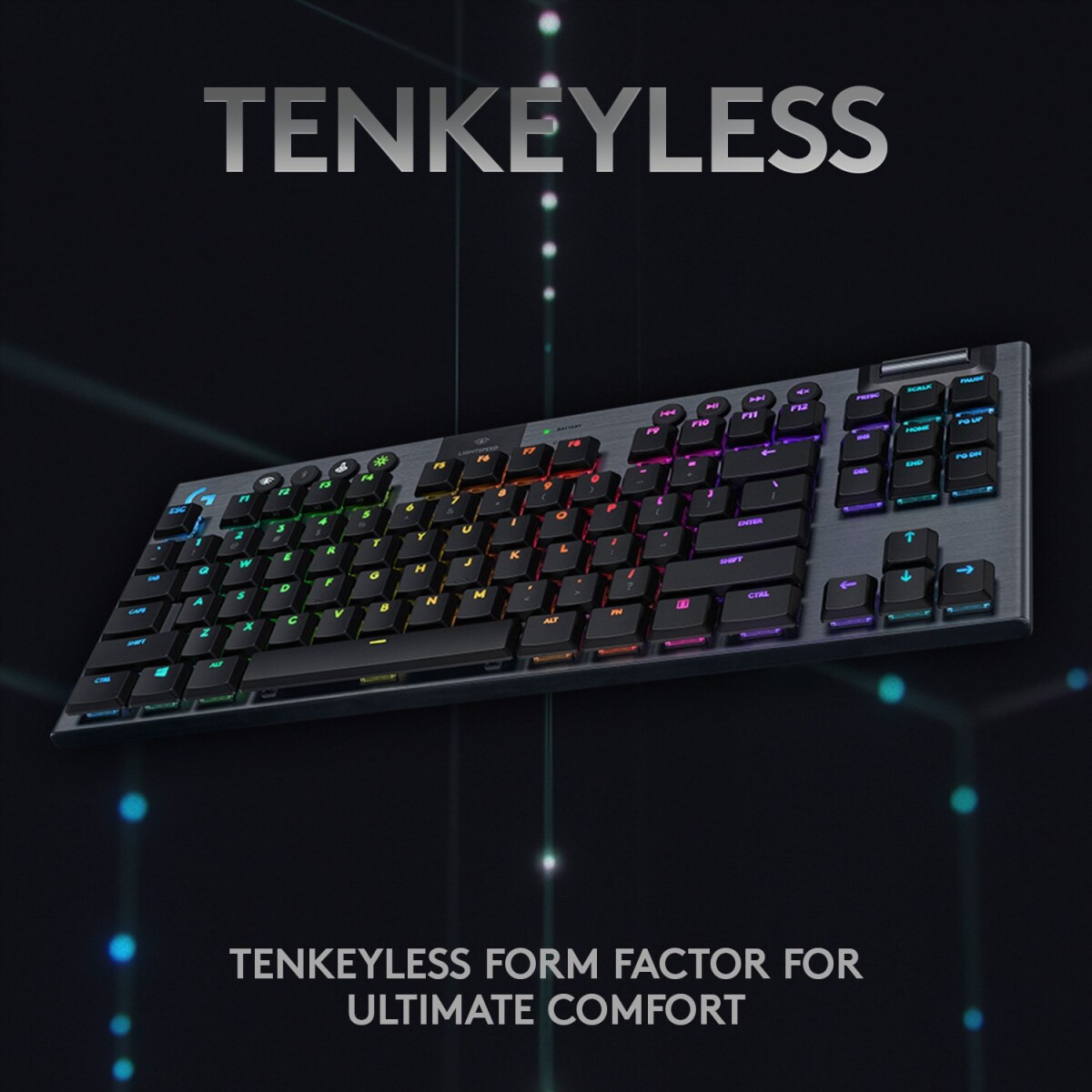 Logitech G915 Lightspeed Tkl Tactile - Gaming Tastatur - Sort