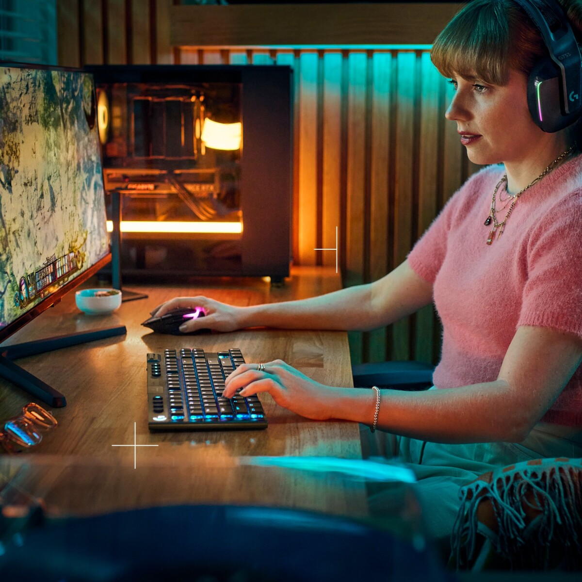 Logitech - G915 X Lightspeed Tkl Low-Profile Wireless Gaming Keyboard