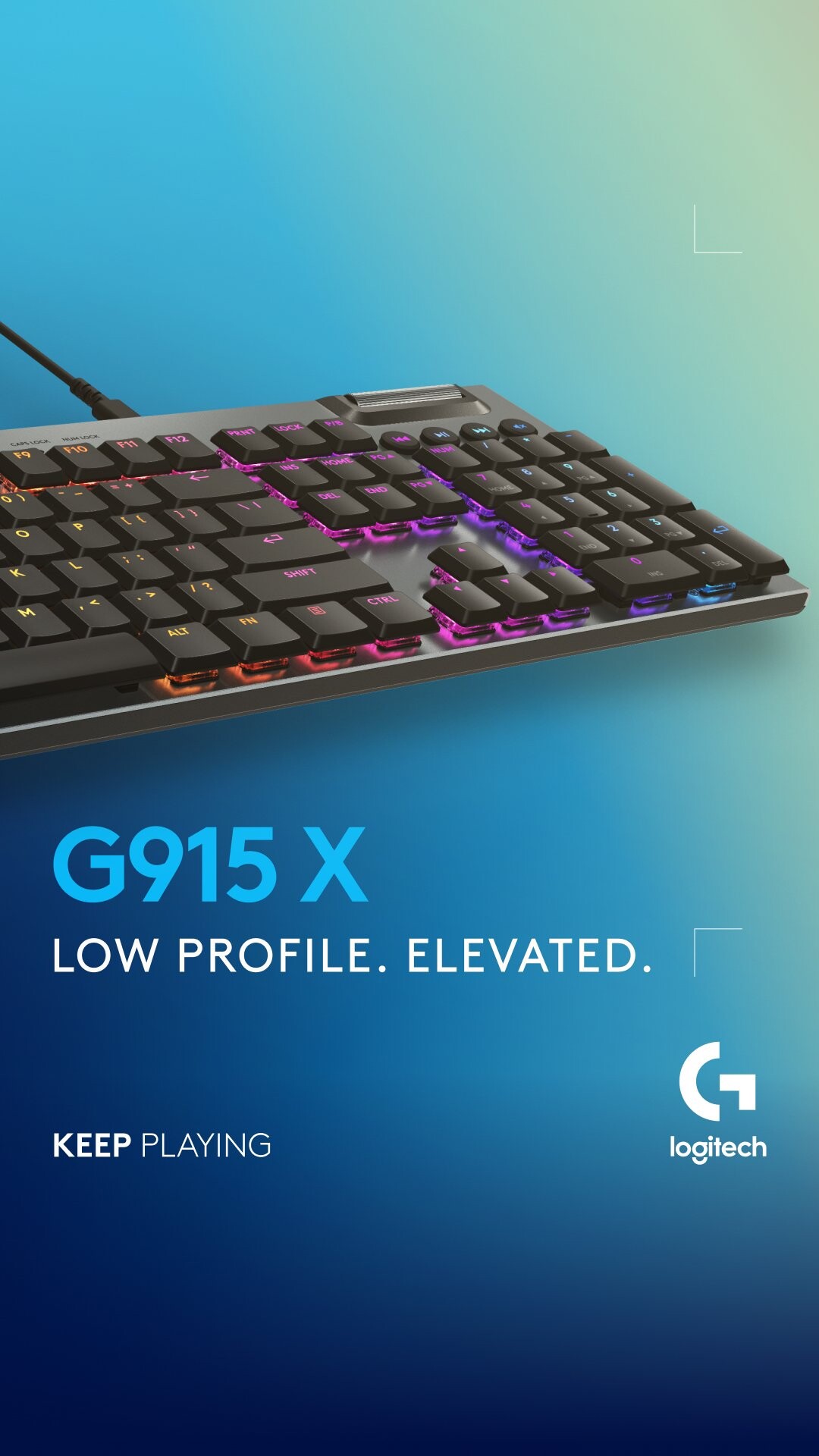 Logitech - G915 X Low-Profle Wired Gaming Keyboard