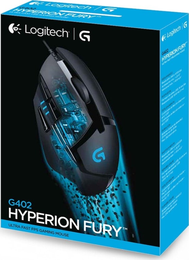 Logitech G402 Hyperion Fury - Usb Gaming Mus Med Kabel - Sort