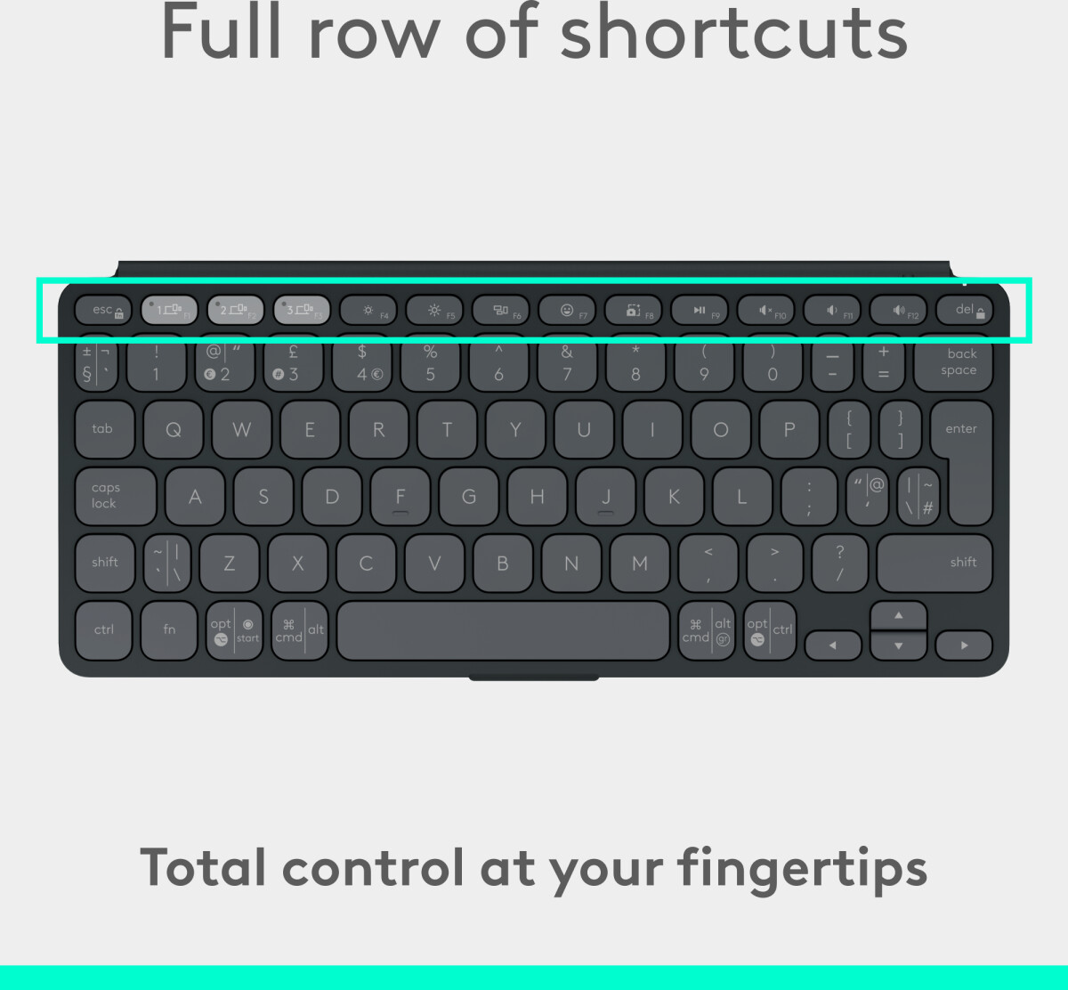 Logitech - Keys-To-Go 2 Bærbart Trådløst Tastatur Til Tablets - Nordisk