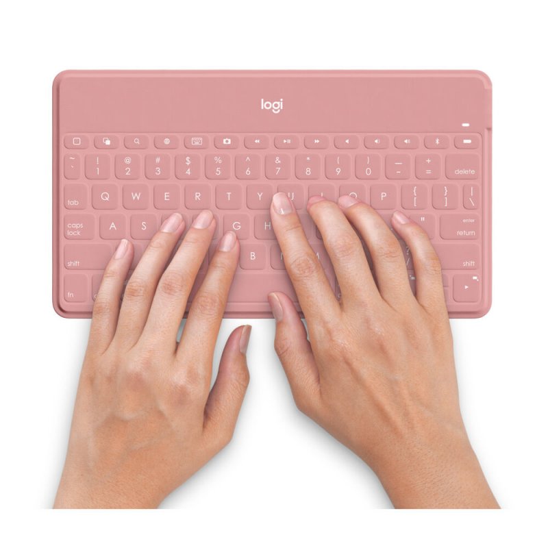 Logitech Keystogo Ultra Slim Tastatur Lyserød Se tilbud og køb på Gucca.dk