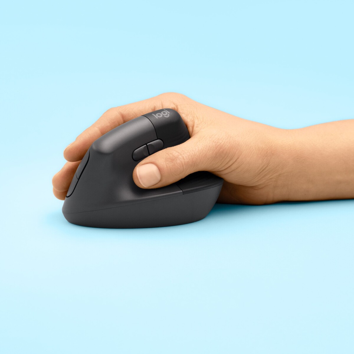 Logitech - Lift Right Vertical Ergonomic Mouse Graphiteblack