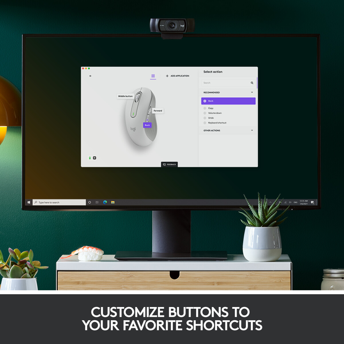 Logitech Signature M650 - Trådløs Mus - Venstrehåndet - Hvid