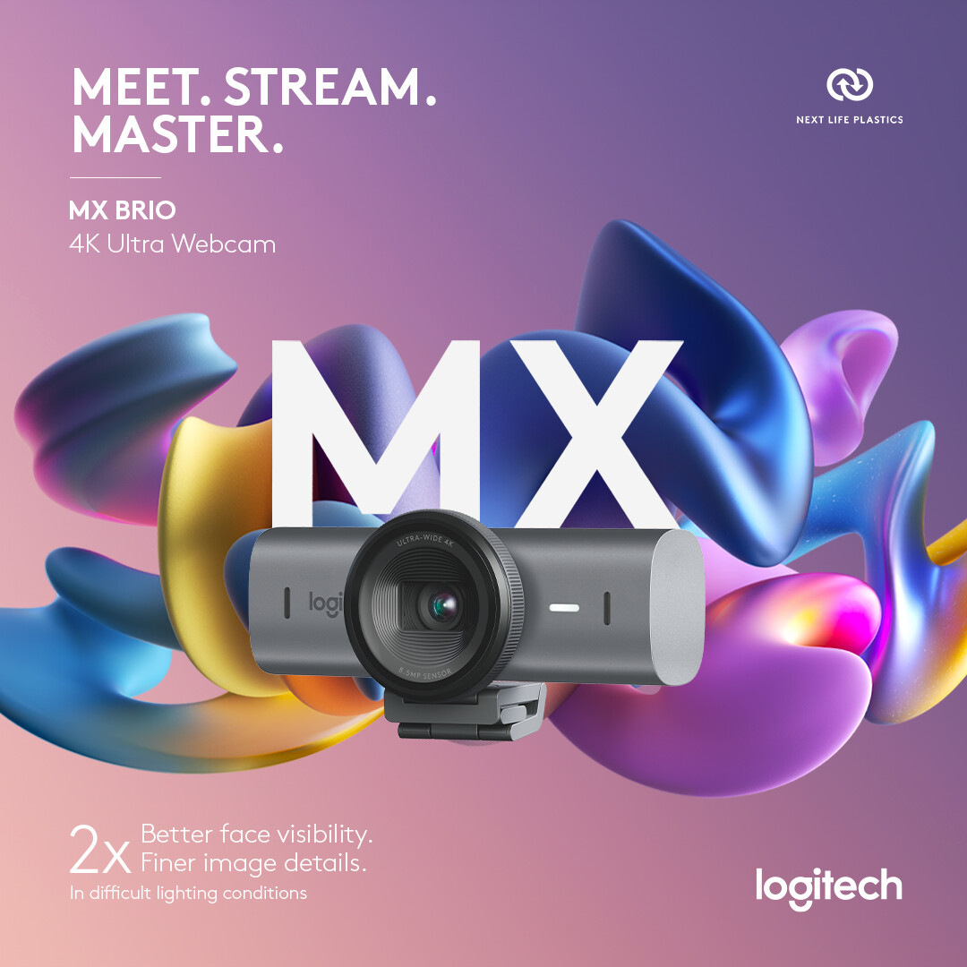 Logitech - Mx Brio Ultra Hd 4K Collaboration And Streaming Webcam -