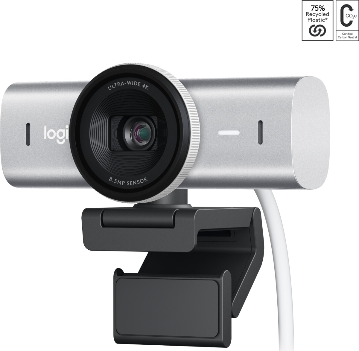 Logitech - Mx Brio Ultra Hd 4K Collaboration And Streaming Webcam - Pale