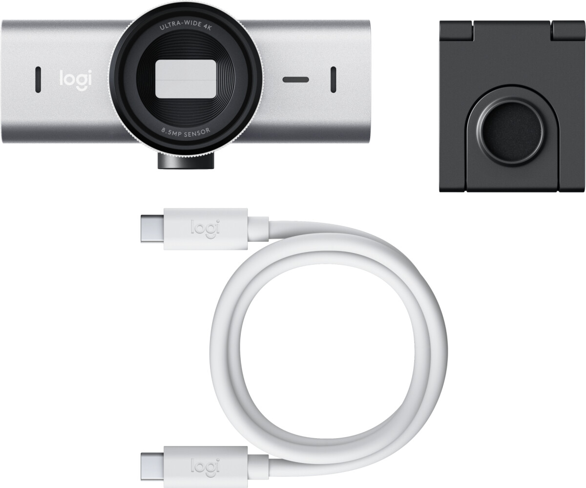 Logitech - Mx Brio Ultra Hd 4K Collaboration And Streaming Webcam - Pale