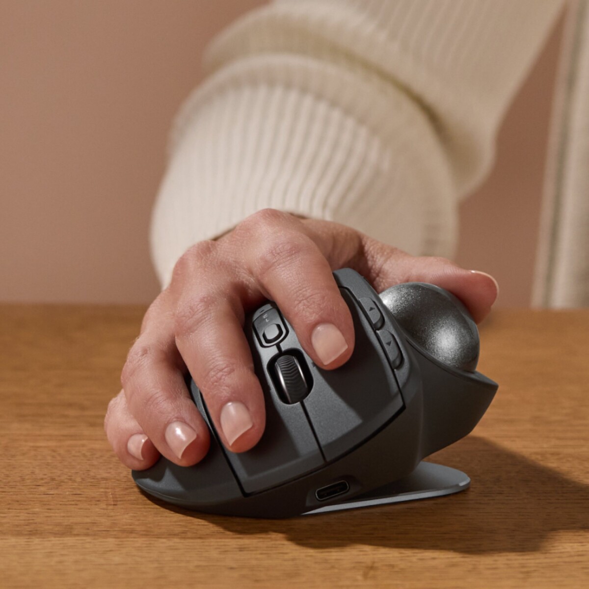 Logitech - Mx Ergo S Advanced Wireless Trackball Black