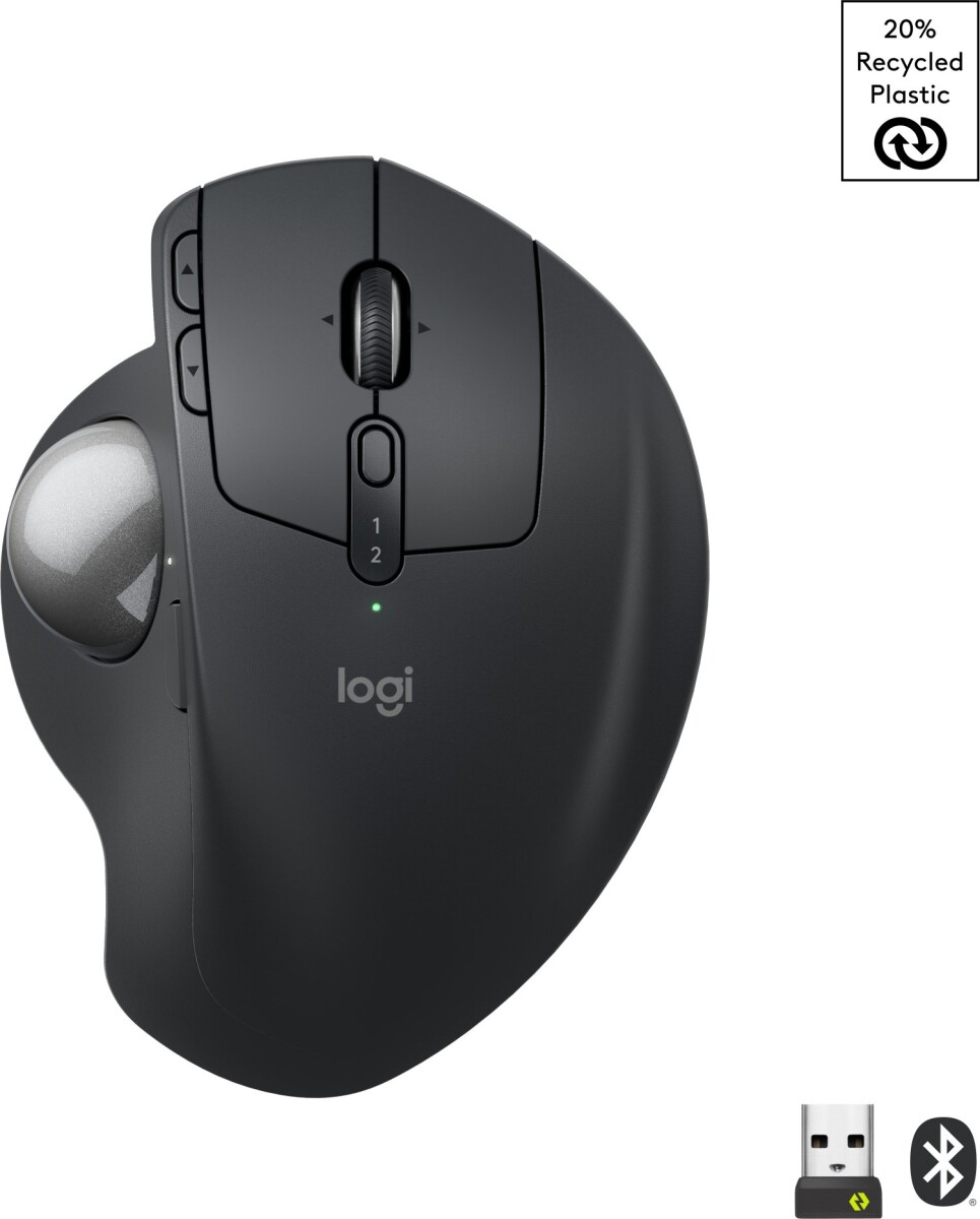 Logitech - Mx Ergo S Advanced Wireless Trackball Black