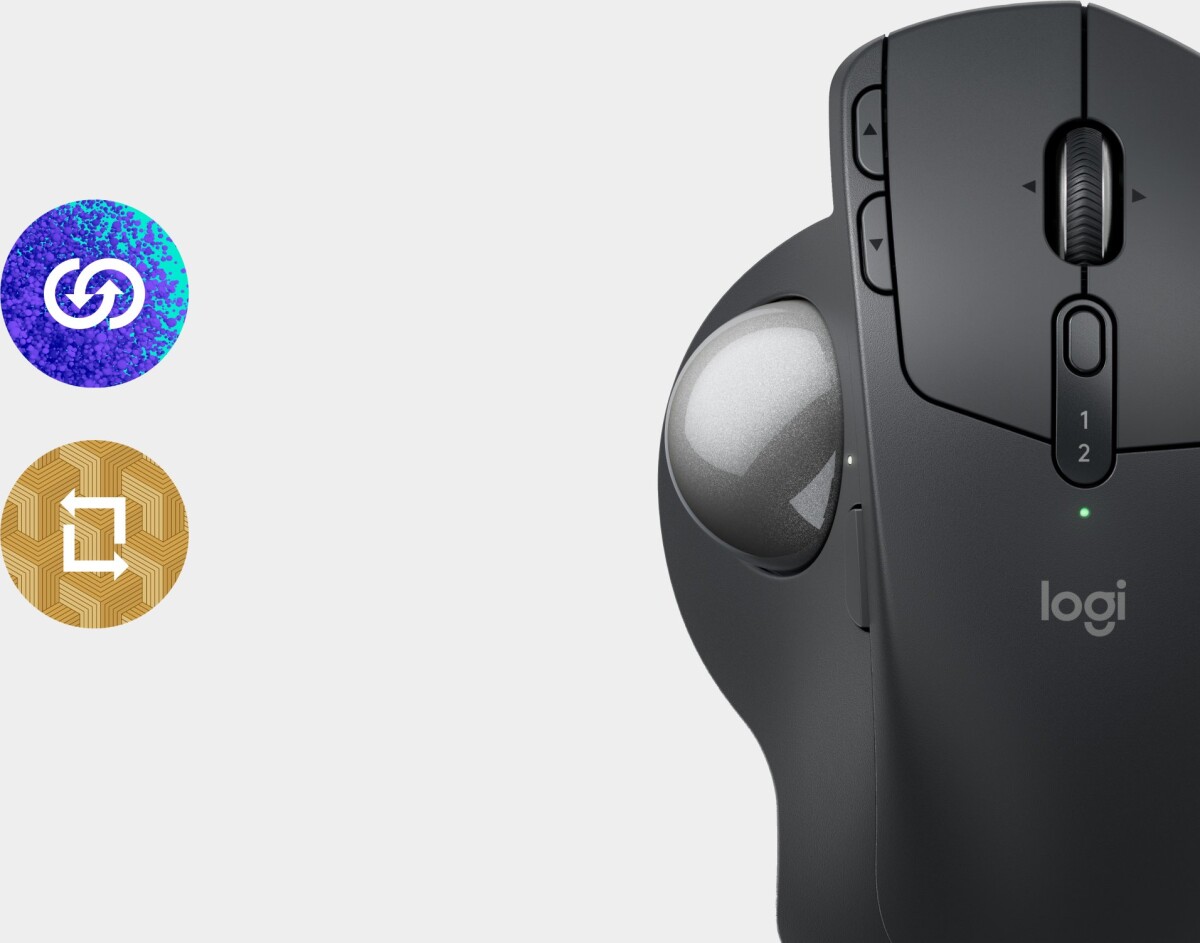 Logitech - Mx Ergo S Advanced Wireless Trackball Black