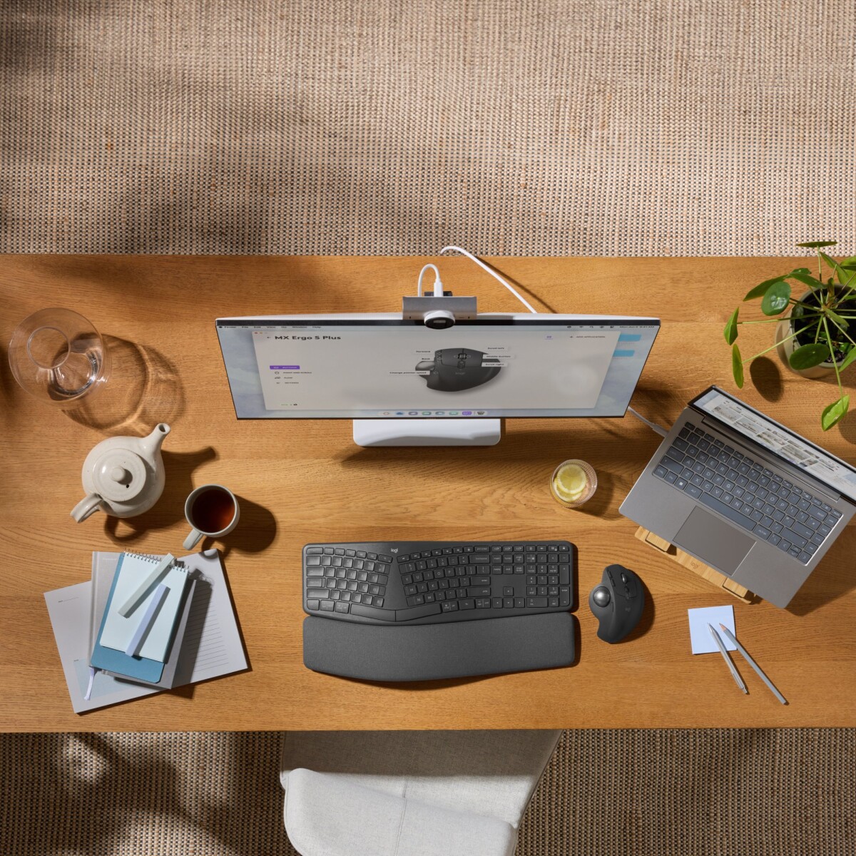 Logitech - Mx Ergo S Advanced Wireless Trackball Black