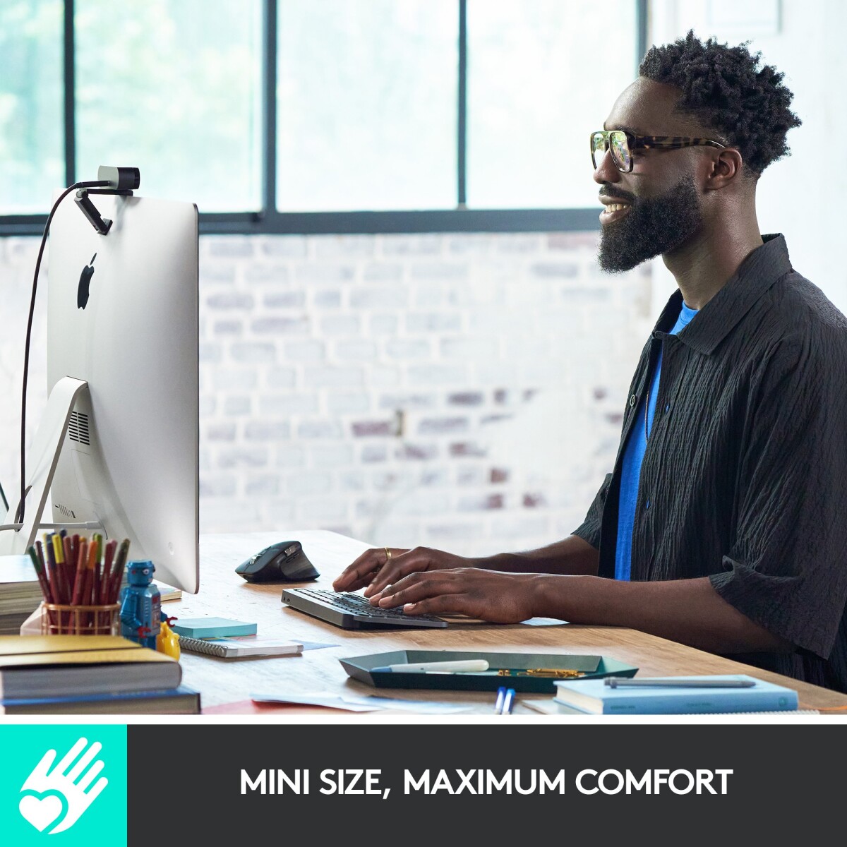 Logitech - Mx Keys Mini Trådløst Tastatur - Lyserød - Nordisk