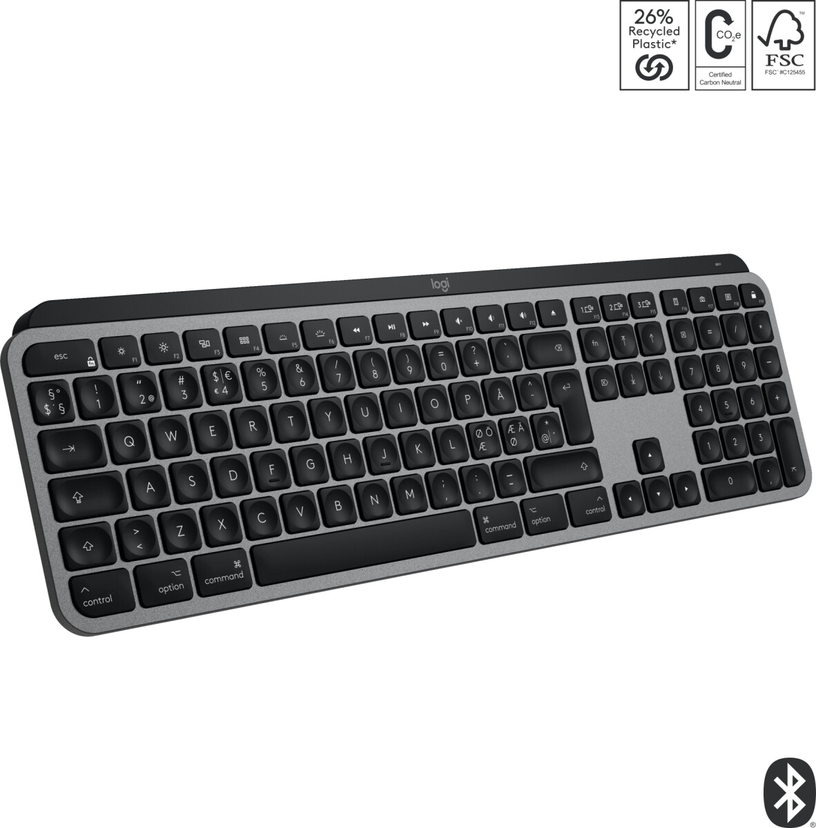 Logitech Mx Keys S For Mac Advanced Wireless Illuminated Keyboard Nordic