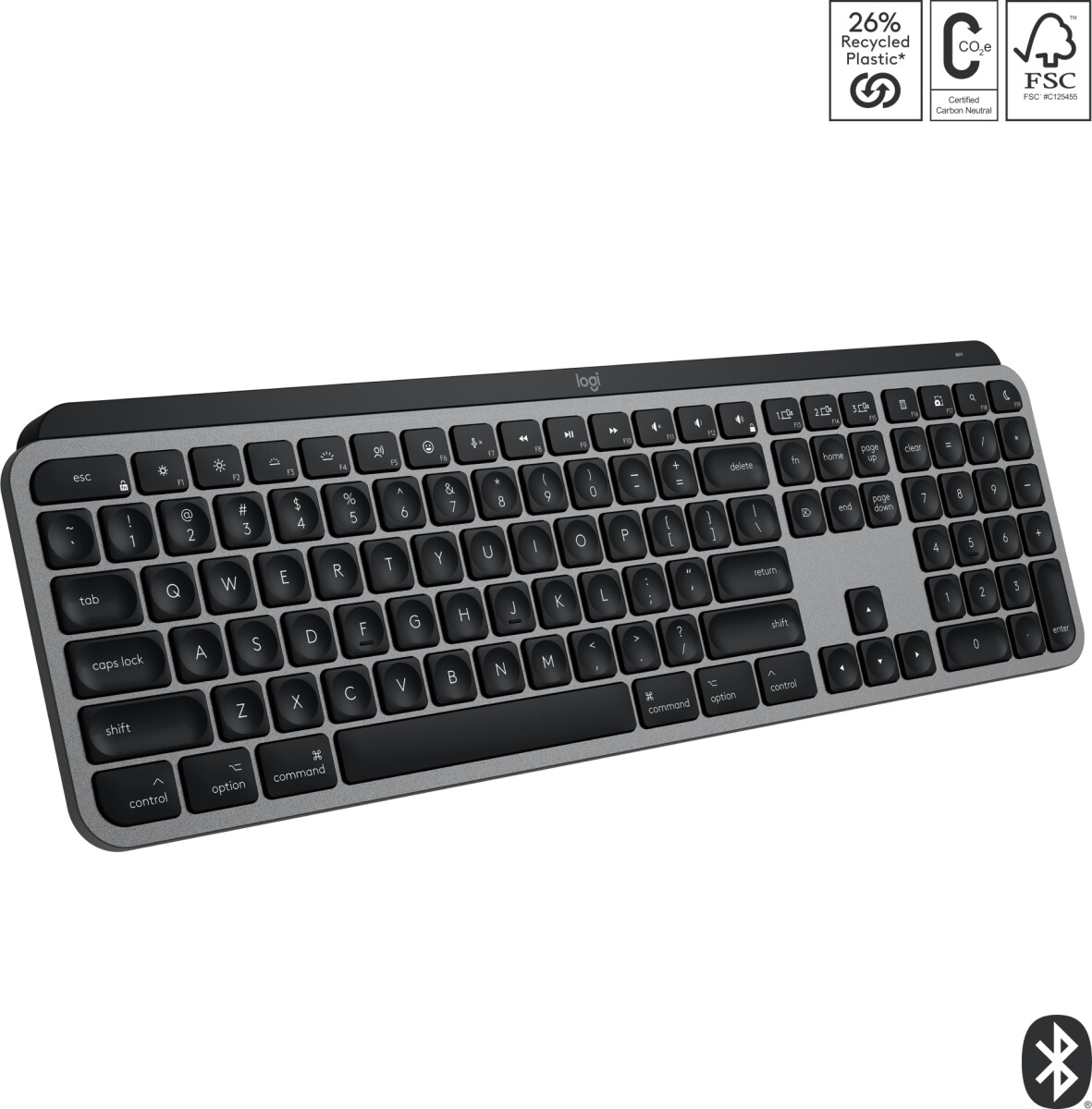 Logitech Mx Keys S For Mac Advanced Wireless Illuminated Keyboard Nordic