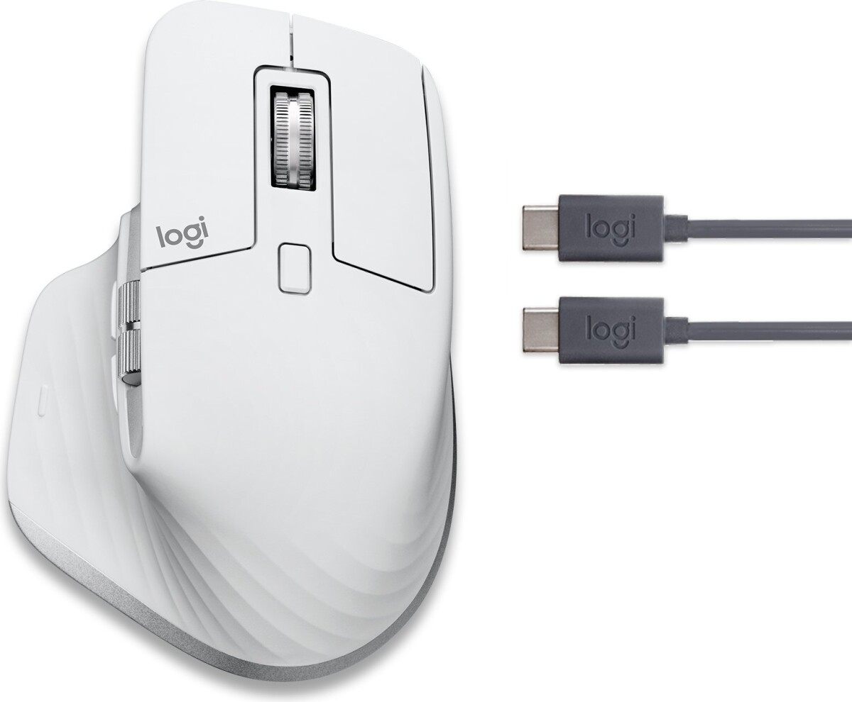Logitech - Mx Master 3S For Mac Performance Wireless Mouse - Pale Grey