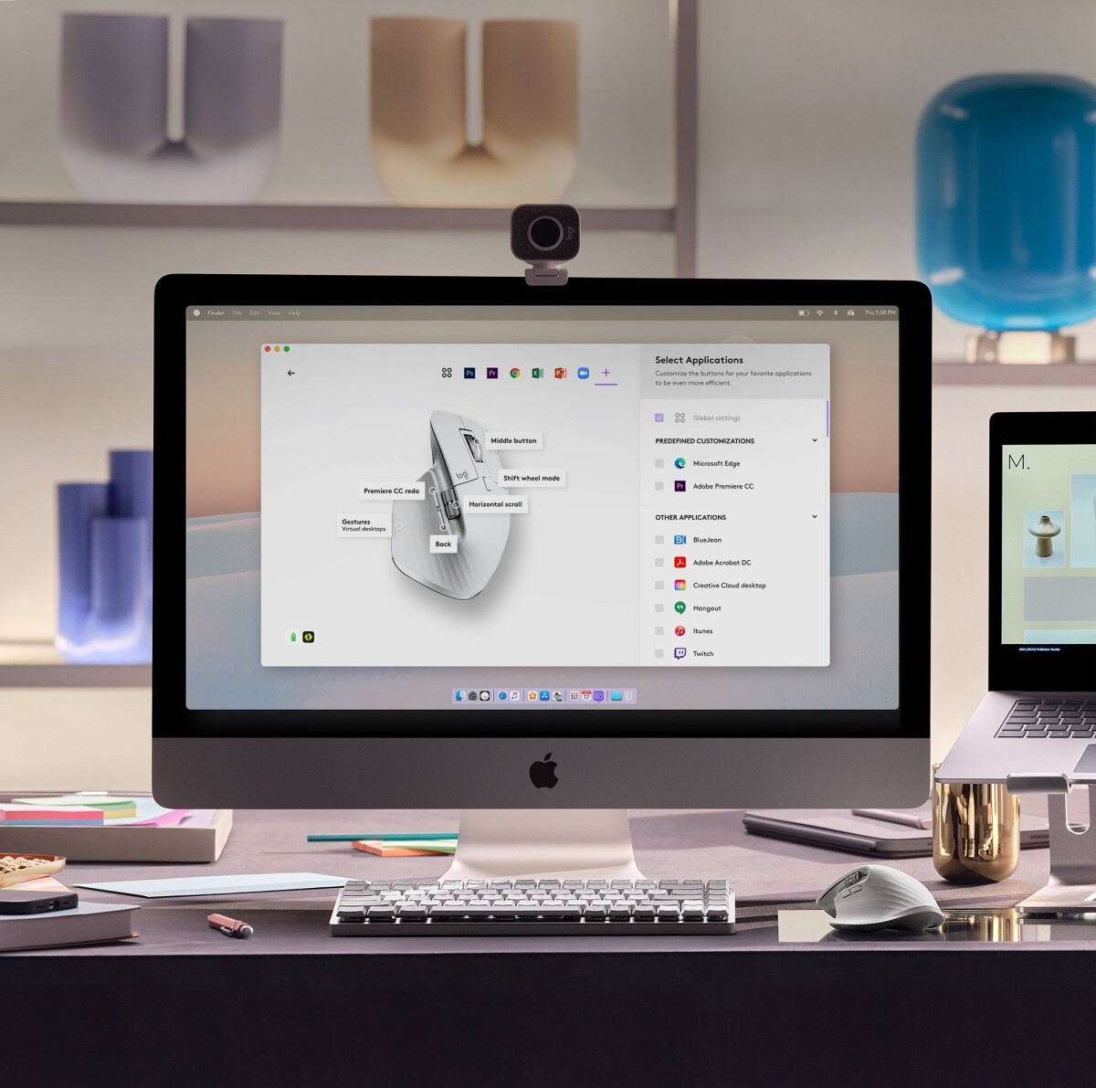 Logitech - Mx Master 3S For Mac Performance Wireless Mouse - Pale Grey