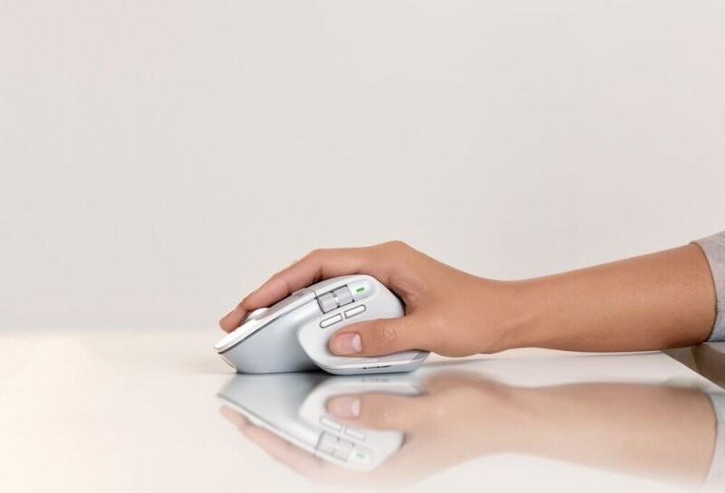 Logitech - Mx Master 3S Trådløs Mus Med Quiet Click - Hvid
