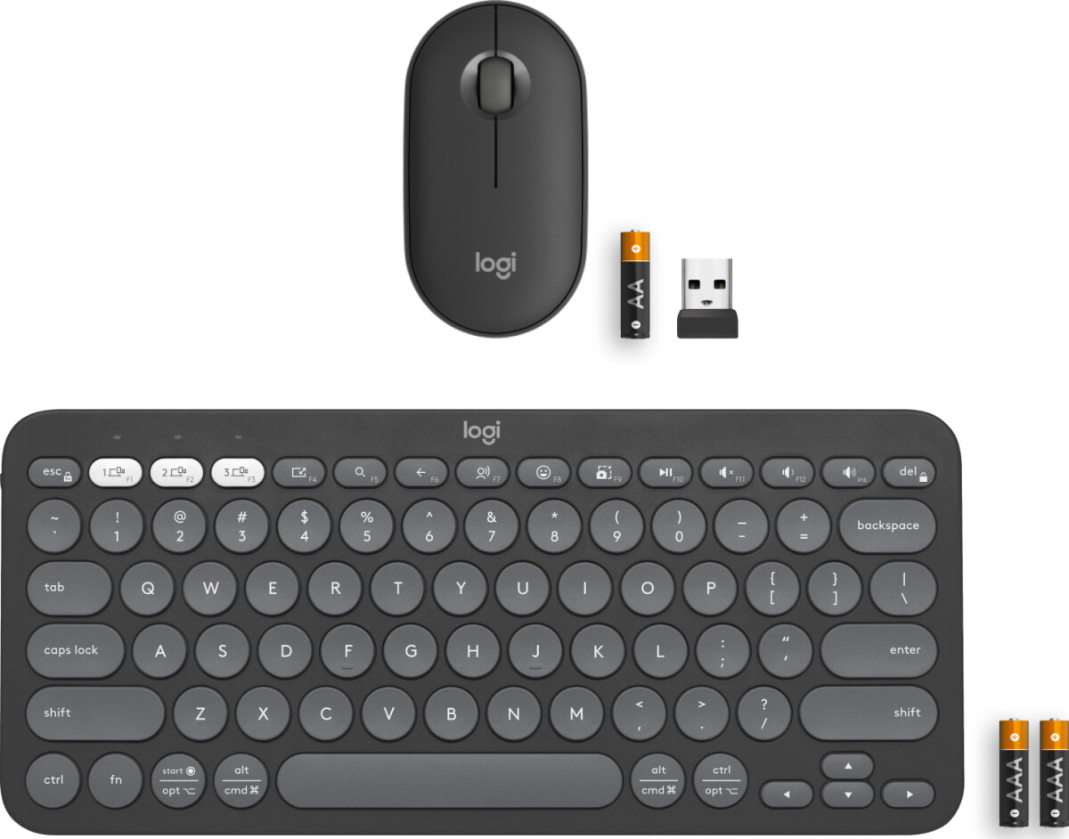 Logitech - Pebble 2 Combo - Tonal Graphite