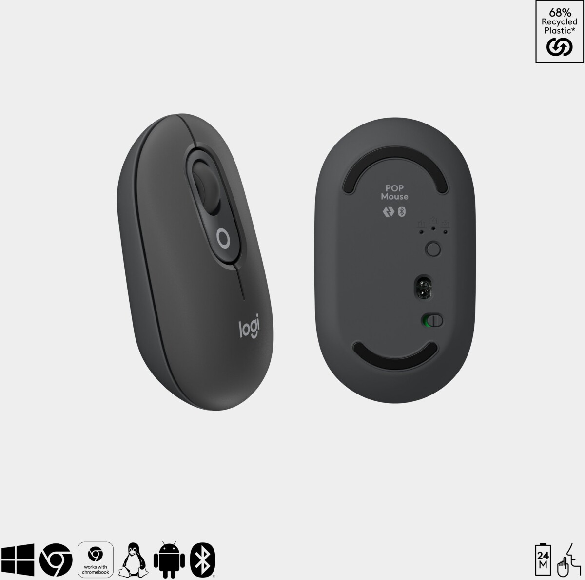 Logitech - Pop Icon Combo Nordic - Graphite