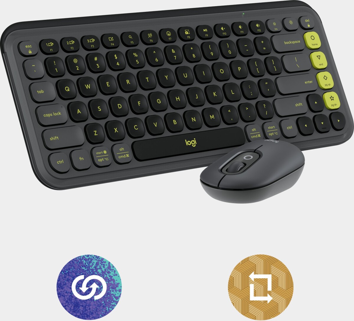 Logitech - Pop Icon Combo Nordic - Graphite