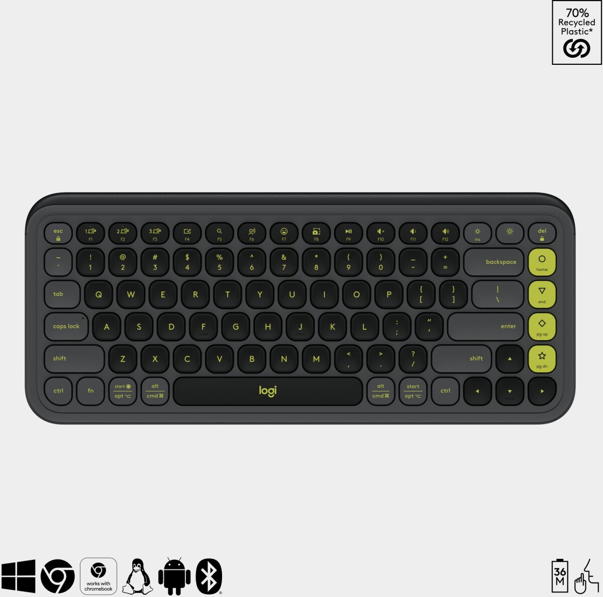 Logitech - Pop Icon Combo Nordic - Graphite