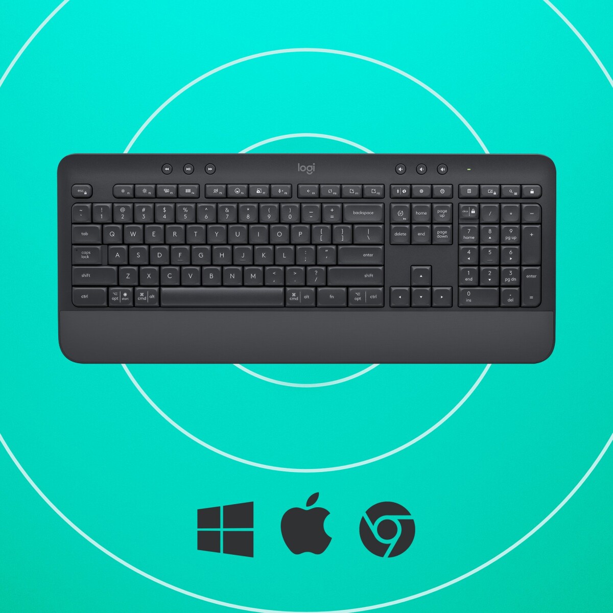Logitech Signature K650 - Trådløst Tastatur - Sort - Nordisk