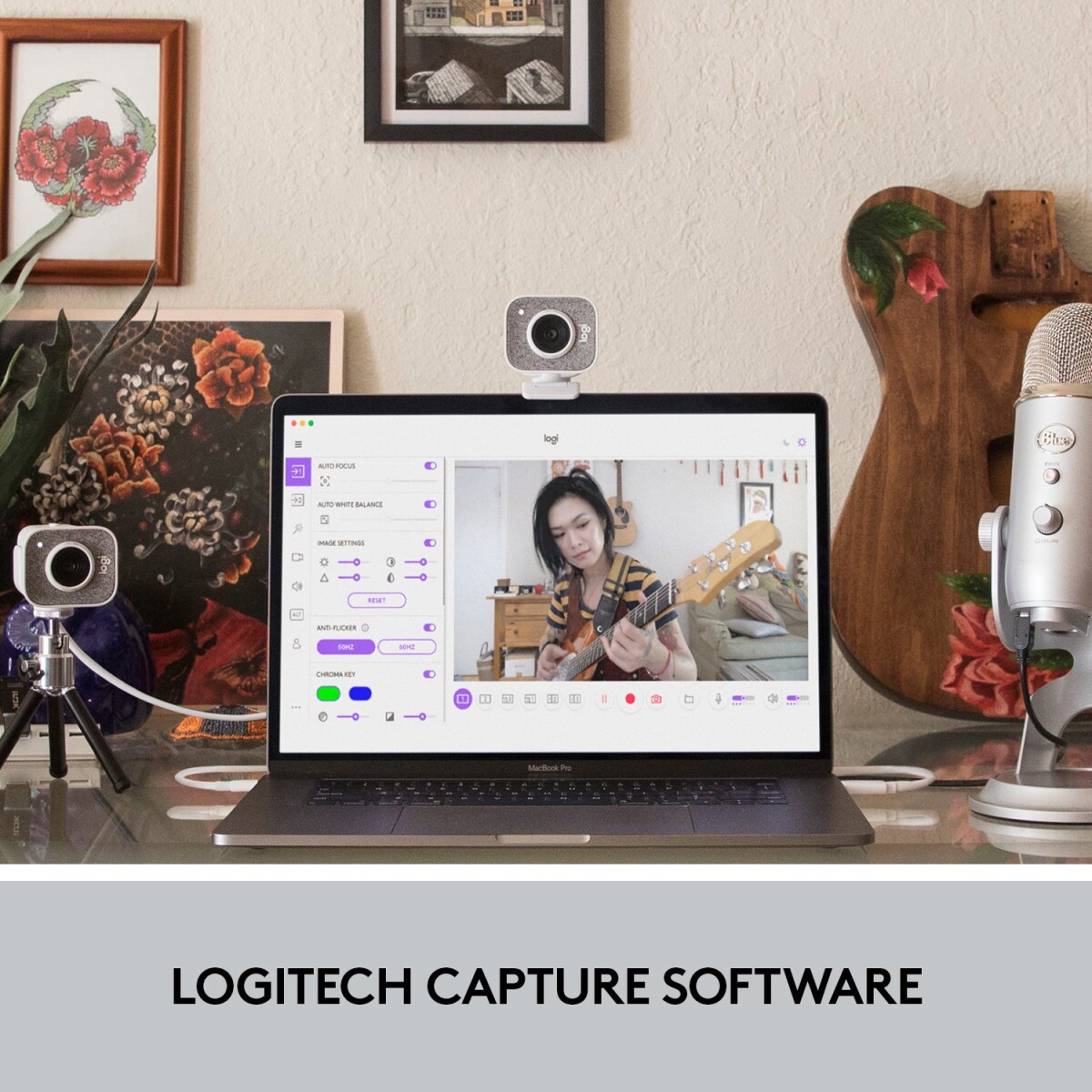 Logitech Streamcam Kamera - 1080P 60Fps - Hvid