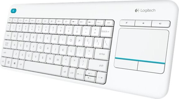 Logitech K400 Plus - Trådløs Tastatur Med Touchpad - Nordisk Layout - Hvid | tilbud og køb på Gucca.dk