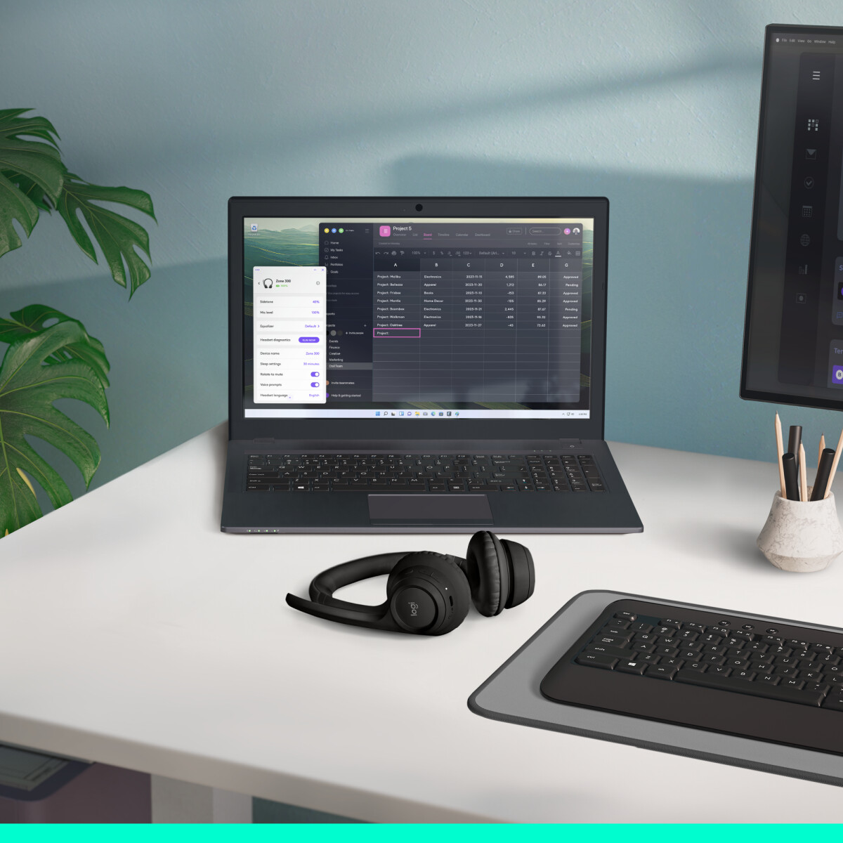 Logitech - Zone 300 Wireless Høretelefoner