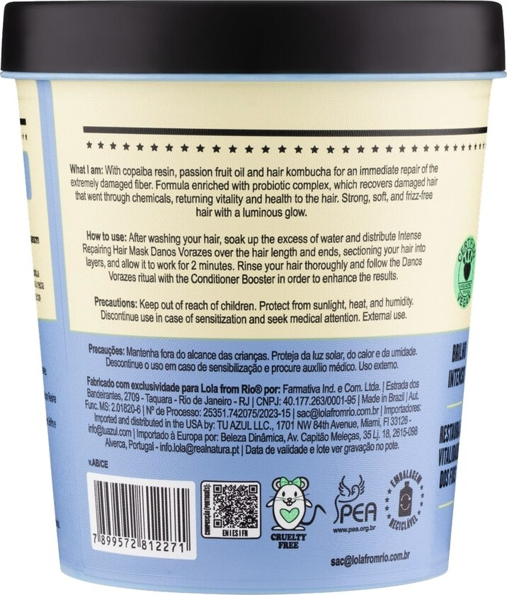 Lola From Rio - Danos Vorazes Intensive Repair Mask 450G